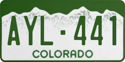 CO license plate AYL441