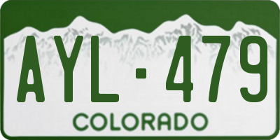 CO license plate AYL479