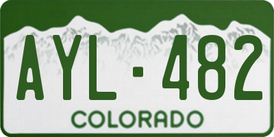 CO license plate AYL482