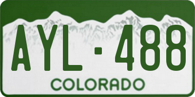 CO license plate AYL488