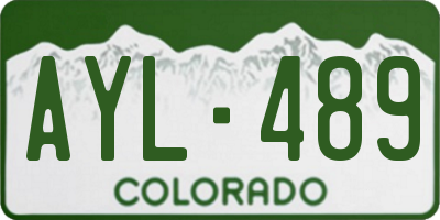 CO license plate AYL489