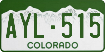 CO license plate AYL515