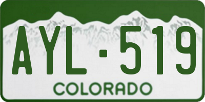 CO license plate AYL519