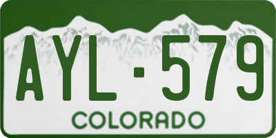 CO license plate AYL579