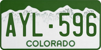 CO license plate AYL596