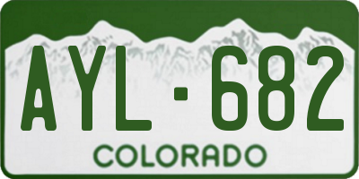 CO license plate AYL682