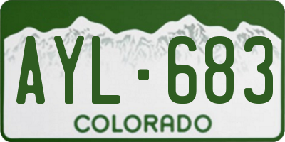 CO license plate AYL683