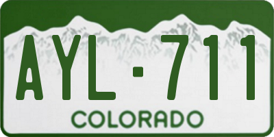 CO license plate AYL711