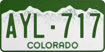 CO license plate AYL717