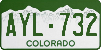 CO license plate AYL732