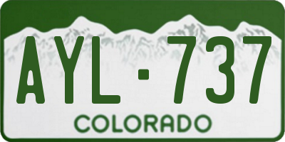 CO license plate AYL737