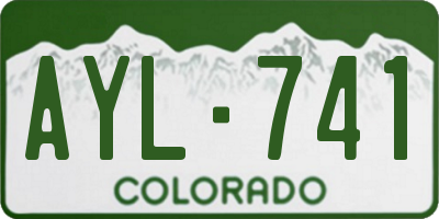 CO license plate AYL741