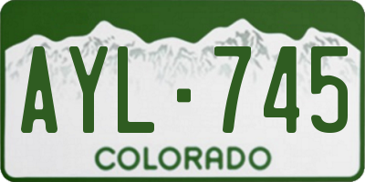 CO license plate AYL745