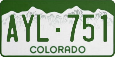 CO license plate AYL751