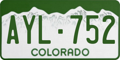 CO license plate AYL752