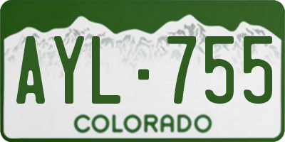 CO license plate AYL755