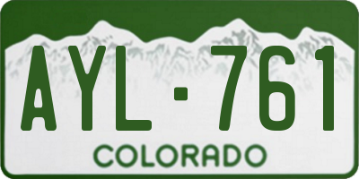 CO license plate AYL761