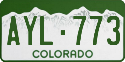 CO license plate AYL773