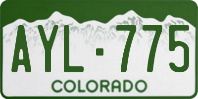 CO license plate AYL775