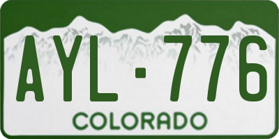 CO license plate AYL776