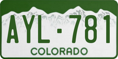 CO license plate AYL781