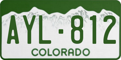 CO license plate AYL812