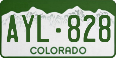 CO license plate AYL828