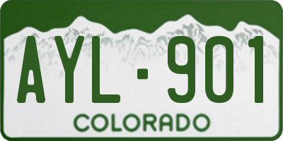 CO license plate AYL901