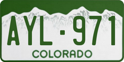 CO license plate AYL971