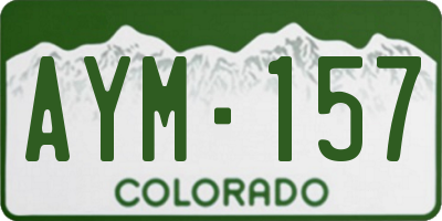 CO license plate AYM157