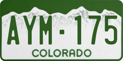 CO license plate AYM175