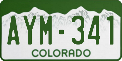 CO license plate AYM341