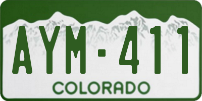 CO license plate AYM411