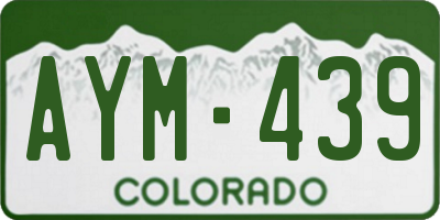 CO license plate AYM439