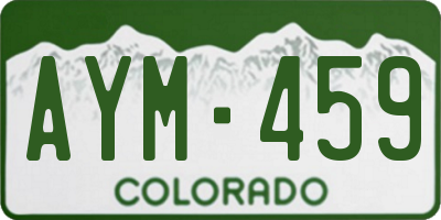 CO license plate AYM459