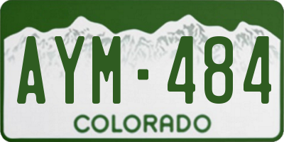 CO license plate AYM484