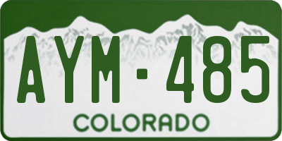 CO license plate AYM485