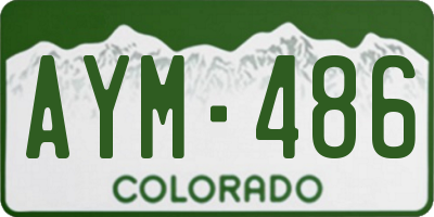 CO license plate AYM486