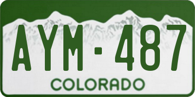 CO license plate AYM487