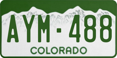 CO license plate AYM488