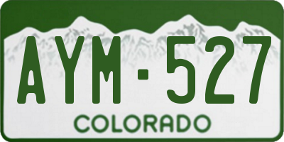 CO license plate AYM527