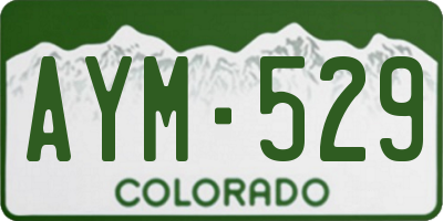 CO license plate AYM529