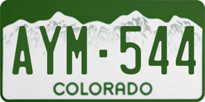 CO license plate AYM544