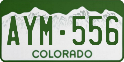 CO license plate AYM556