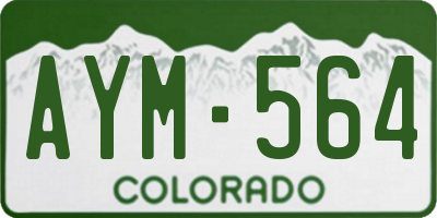 CO license plate AYM564