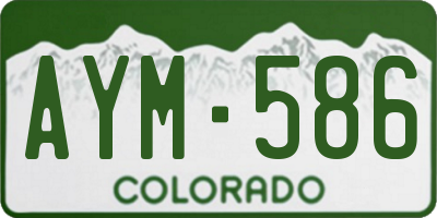 CO license plate AYM586