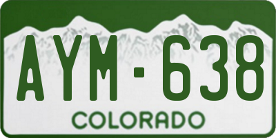 CO license plate AYM638