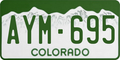 CO license plate AYM695