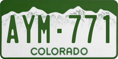 CO license plate AYM771