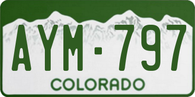 CO license plate AYM797